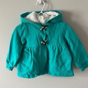 Carters button up jacket with fur lined hood. 24 months.